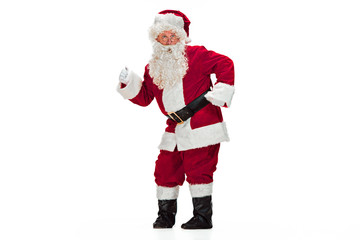 Portrait of Man in Santa Claus Costume