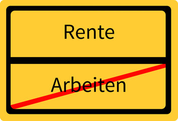 Obraz premium Rente antreten