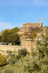 Fototapeta na wymiar old town of Montalcino, Siena province, tuscany, italy