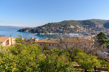 Obraz premium porto Santo Stefano, seaport town of Monte Argentario, province of Grosseto, tuscany, italy