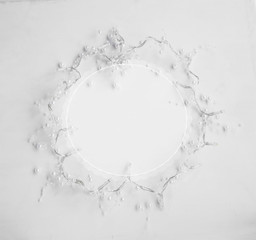 Christmas white wreath with copy space