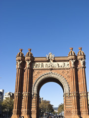 Fototapeta na wymiar Arch of triumph, Barcelona