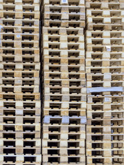 stacked transport pallets