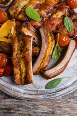 Roast ribs in the glaze