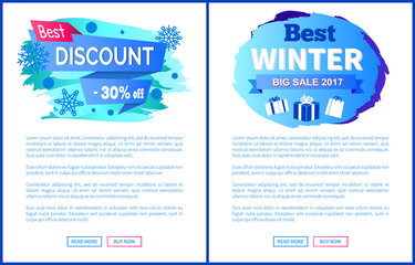 Best Discount -30 Off Winter Sale Labels Posters