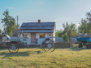 Village landscape in the modern world.