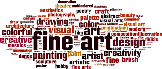 Fine art word cloud