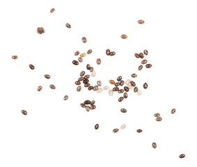 chia seeds isolated on white