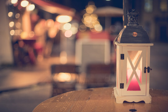 Laterne am Weihnachtsmarkt