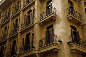 Fototapeta na wymiar A building in Beirut