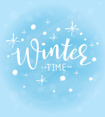 'Winter time' vector poster template