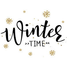 Obraz premium 'Winter time' vector poster template