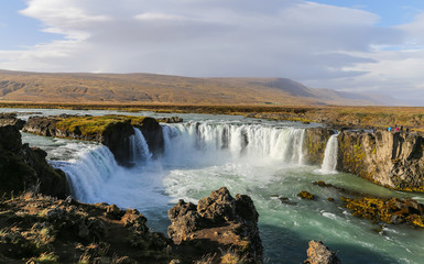 Fototapeta na wymiar Godafoss waterfall in Iceland