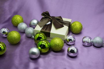 Golden gift boxes on abstract background