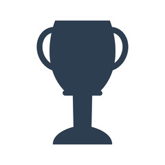 Trophy cup icon on white background.