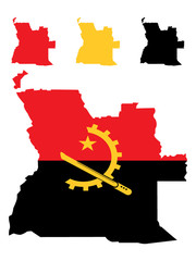 Angola map silhouette