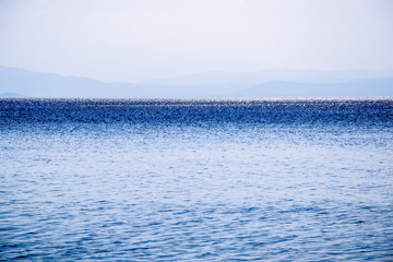 Fototapeta premium blue horizon and blue hills