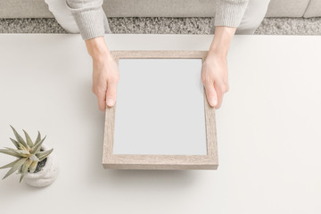 Wooden Picture Frame Mockup