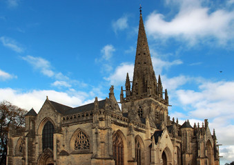Fototapeta na wymiar Église Notre-Dame à Carentan-les-Marais dans le département de la Manche