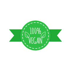 Vegan food icon. Vector elements for labels, logos, badges, stickers