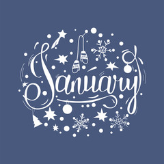 January lettering