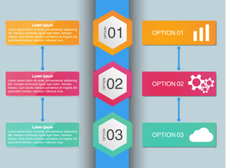 Vector infographic design template  integrated background. For presentations business concept number with 6 options .