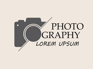 Vector logo for photographer. Logo template photography studio, photographer, photo.