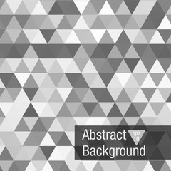 Fototapeta premium Abstract background of gray and white triangles pattern. Seamless vector background.
