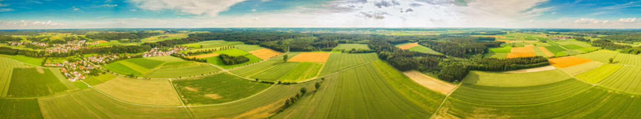 Fototapeta na wymiar Luftaufnahme Ländlicher Raum - Panorama