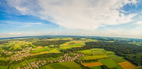 Türaufkleber Luftbild Luftaufnahme Ländlicher Raum - Panorama