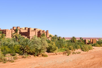 amazing ouarzazate kasbah fortification, morocco