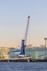 Fototapeta na wymiar view of the harbor crane