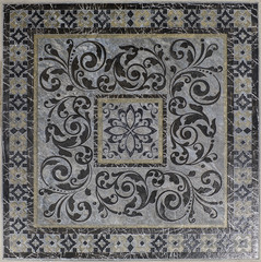 tile with a pattern of leaves