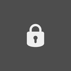 Padlock flat vector icon