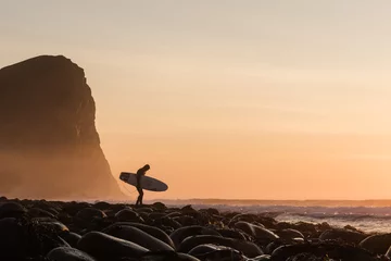 Tuinposter Surfing in lofoten © Aleksander