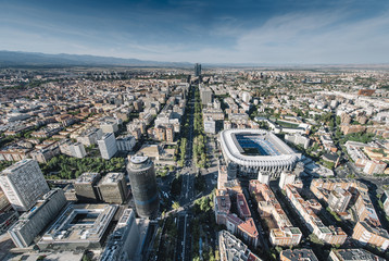 Vue d& 39 horizon de paysage urbain de Madrid