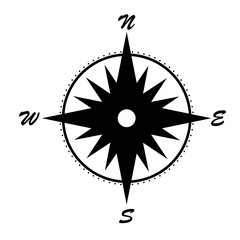 Compass wind rose vector design element