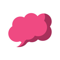 pink speech bubble message dialog chat vector illustration