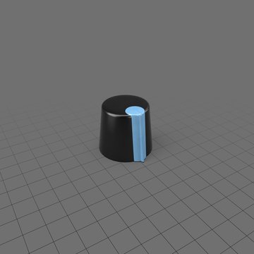 Blue and black knob  for electronics
