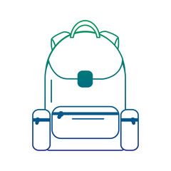 school backpack bag handle zipper vector illustration