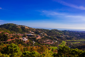 Landscape. Mountain view. Malaga province. Costa del Sol, Andalusia, Spain.