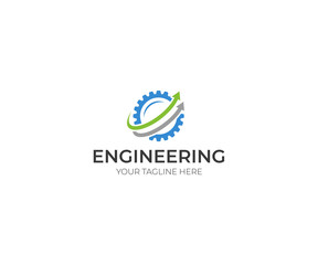 Engineering Logo Template. Gear Vector Design. Cogwheel Illustration
