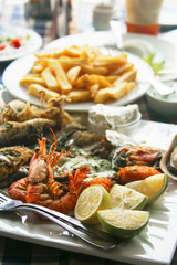 Traditional fish meze