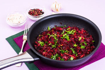 Vegetarian beet caviar
