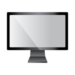monitor of computer device technology icon vector illustration