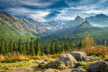 Autumn in Hala Gasienicowa, Tatra mountains, Poland - obrazy, fototapety, plakaty