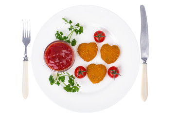 Nuggets hearts to Valentine Day