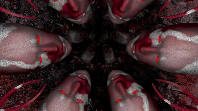 Gorgon's Head Vj Loop - cool abstract motion graphics which represent a head with twirly horns. it will be perfect to use with your next vj sets, parties and performances or thematic events.
