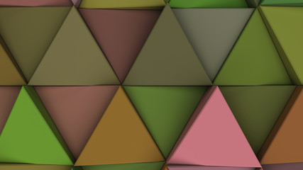 Pattern of green triangle prisms