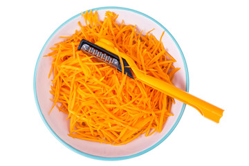 Orange pumpkin chopped for salad